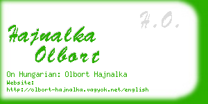 hajnalka olbort business card